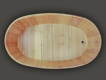 Holzbadewanne Oval