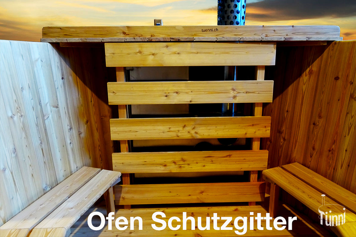 Ofen Schutzgitter aus Holz