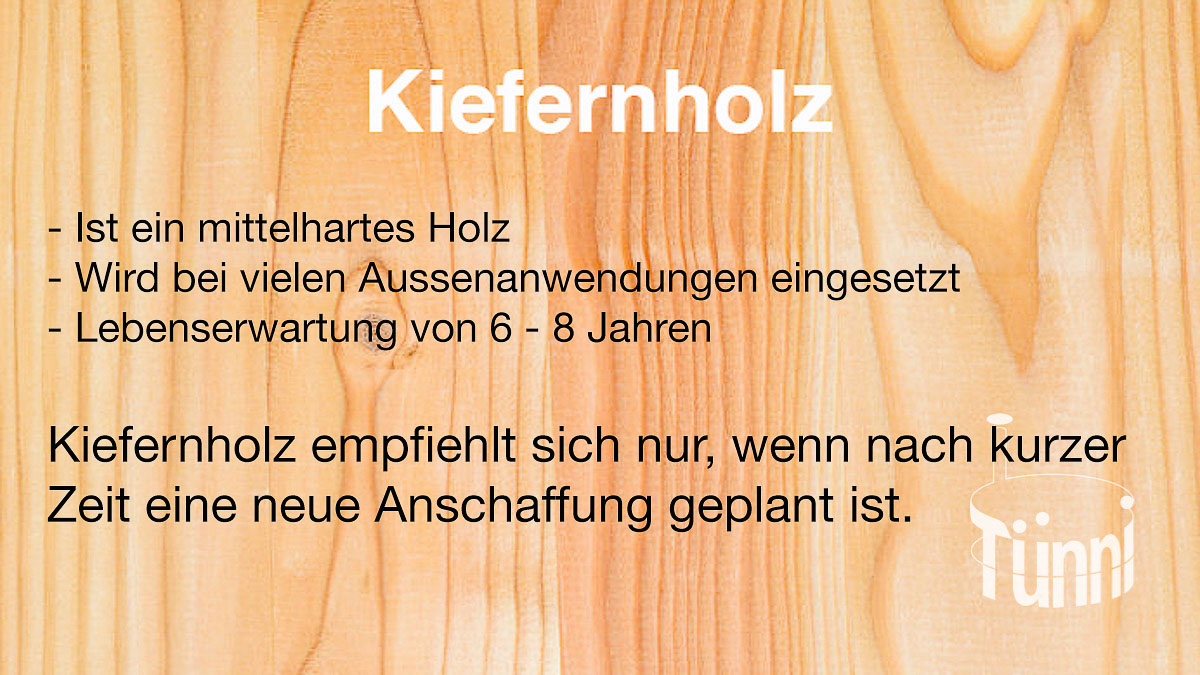 Badebottich Kiefernerholz